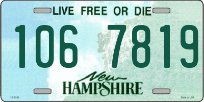 NH license plate 1067819