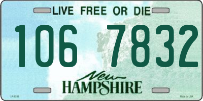NH license plate 1067832