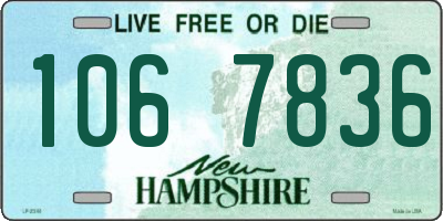 NH license plate 1067836