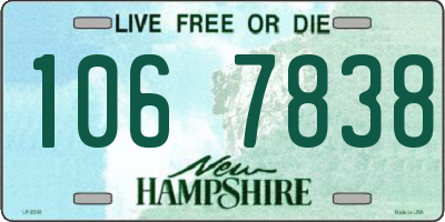 NH license plate 1067838
