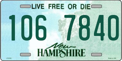 NH license plate 1067840