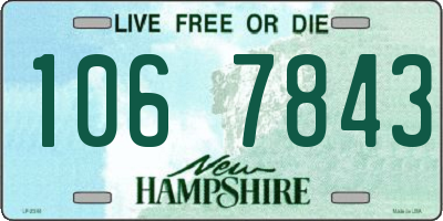 NH license plate 1067843