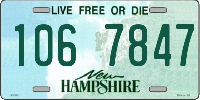 NH license plate 1067847