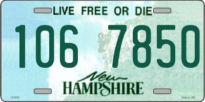 NH license plate 1067850