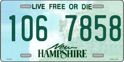NH license plate 1067858