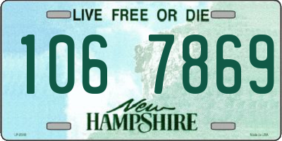 NH license plate 1067869