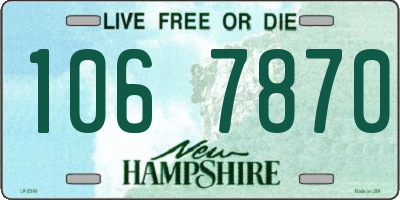 NH license plate 1067870