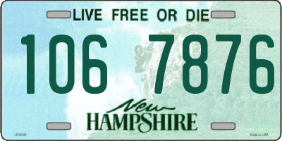NH license plate 1067876