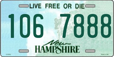 NH license plate 1067888