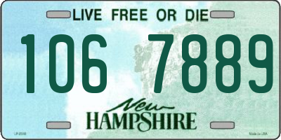NH license plate 1067889