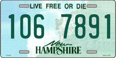 NH license plate 1067891