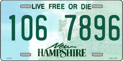 NH license plate 1067896