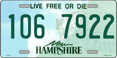 NH license plate 1067922