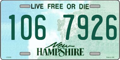 NH license plate 1067926
