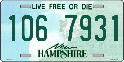 NH license plate 1067931