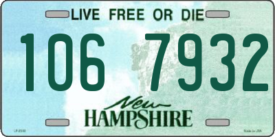 NH license plate 1067932