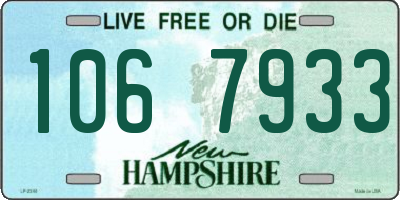 NH license plate 1067933