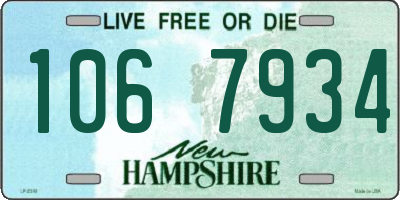 NH license plate 1067934