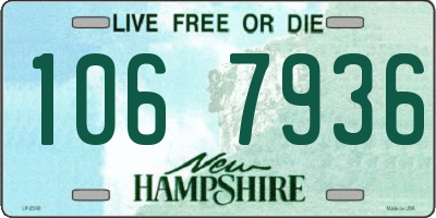 NH license plate 1067936