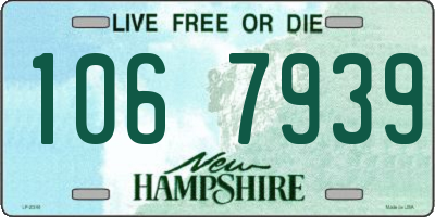 NH license plate 1067939