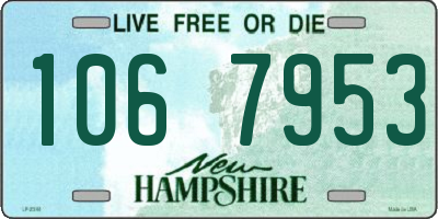 NH license plate 1067953