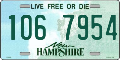 NH license plate 1067954