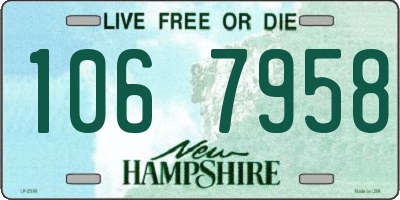 NH license plate 1067958