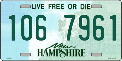 NH license plate 1067961