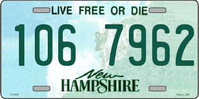 NH license plate 1067962