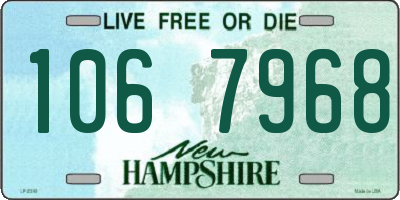 NH license plate 1067968