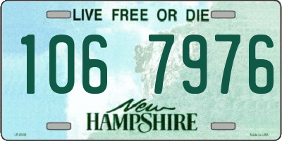NH license plate 1067976