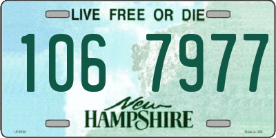 NH license plate 1067977