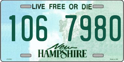 NH license plate 1067980