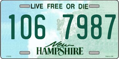 NH license plate 1067987