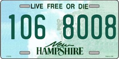 NH license plate 1068008