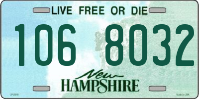 NH license plate 1068032