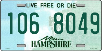NH license plate 1068049