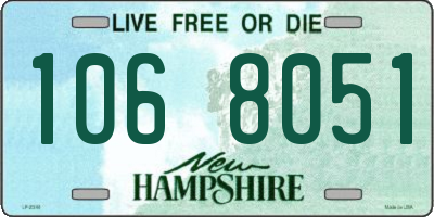 NH license plate 1068051