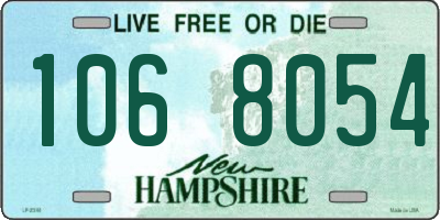 NH license plate 1068054