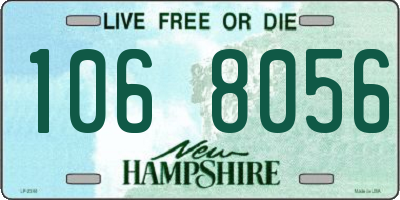 NH license plate 1068056