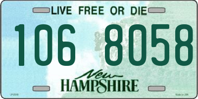 NH license plate 1068058
