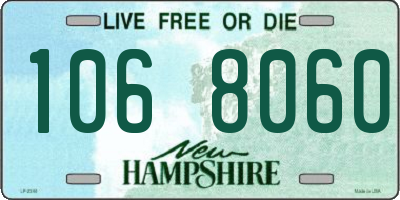 NH license plate 1068060
