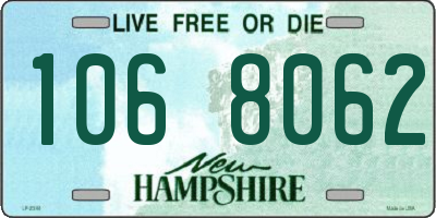 NH license plate 1068062