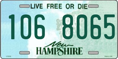 NH license plate 1068065