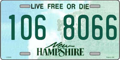 NH license plate 1068066
