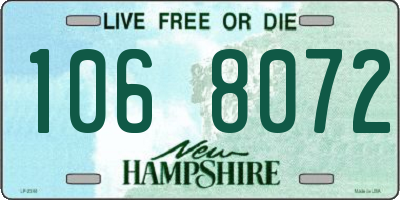 NH license plate 1068072