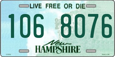 NH license plate 1068076