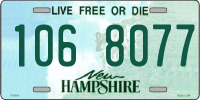 NH license plate 1068077