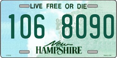 NH license plate 1068090