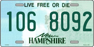 NH license plate 1068092